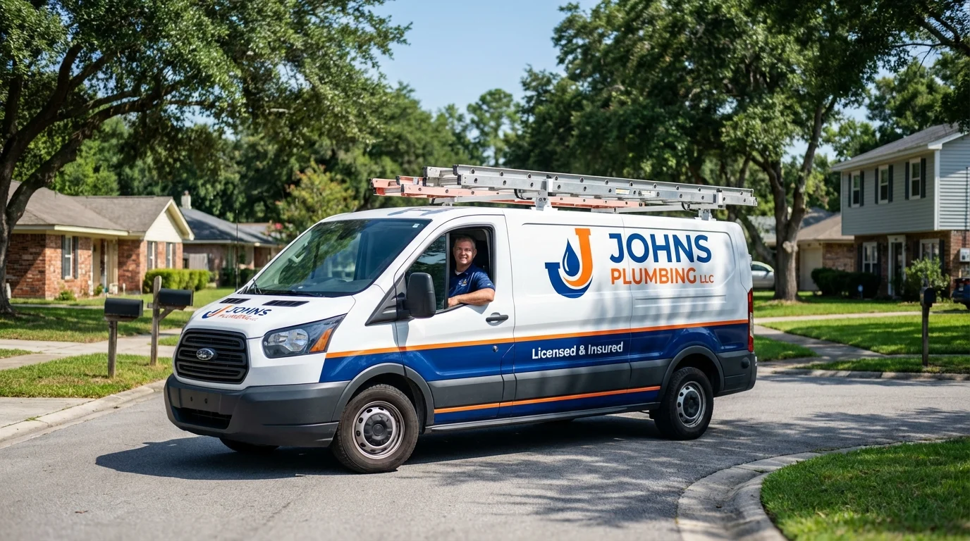 Johns Plumbing LLC service van in Spokane, WA