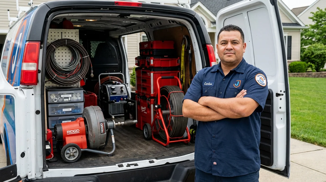 Professional drain cleaning equipment and Johns Plumbing LLC plumber in Spokane